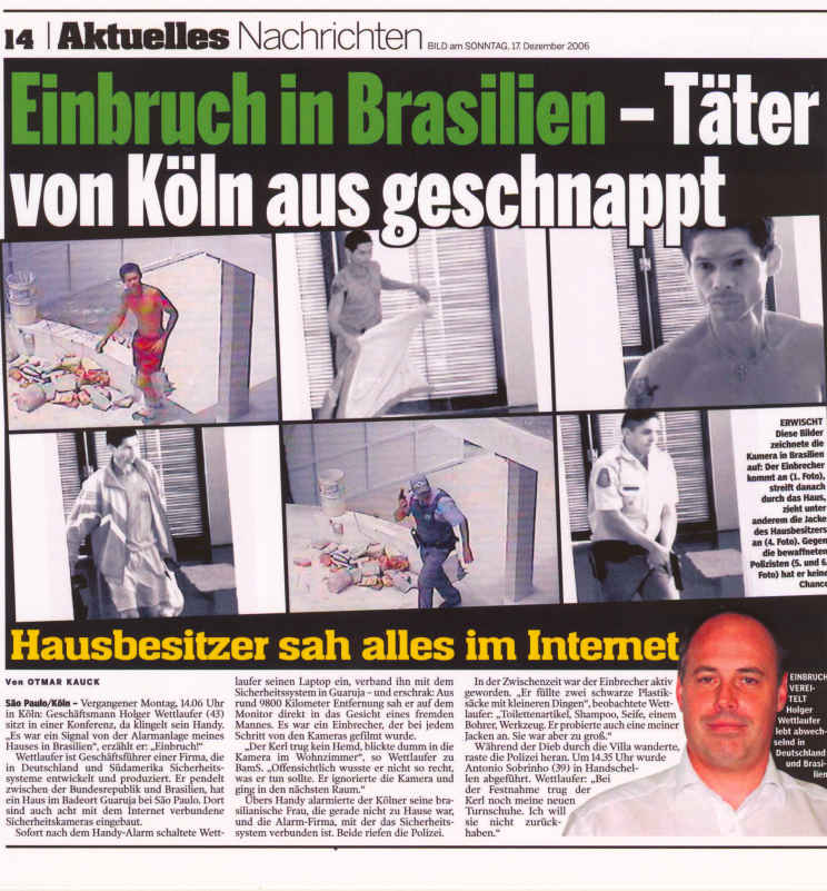 Zeitungsbericht &uuml;ber MEDUSA-Sicherheitstechnik